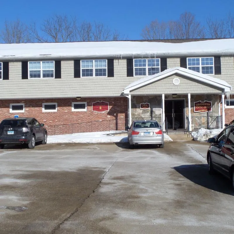 Exterior of the Colchester Family Chiropractic office building on Norwich Ave in Colchester, CT